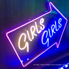 China wholesale  advertising custom  led neon sign acrylic clear  back board neon lighting letter sign
